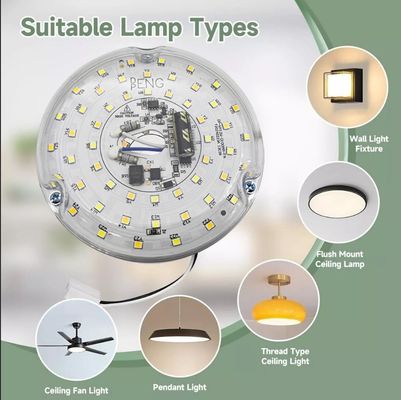 120V 15W ドライバーレス ダイア 100mm LEDライト LEDファンライト ETL証明書付き 天井扇 Ledライト交換