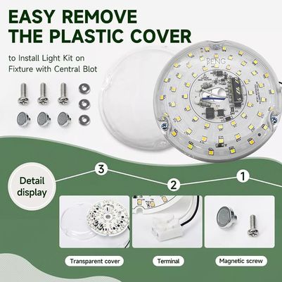 120V 15W ドライバーレス ダイア 100mm LEDライト LEDファンライト ETL証明書付き 天井扇 Ledライト交換