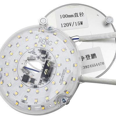 Dia100mm 丸型PCBボード 12w 15w AC 110V 120V 230V 3.93' リトロフィットライトキット 天井フラッシュライト 天井ファンライト 交換パネル PCB 18W 3000K 6000K 1800LM 120V CRI90 暗調可能
