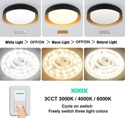 Dia125mm 丸PCBボード 4.9' LED リトロフィットライトキット 22W カラー 3CCT 3000K/4500K/6000K CRI90 天井ファンライト 交換パネル用 PCB 天井ライト LED リトロフィットキット120V 2200LM