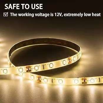 柔軟なLEDストライプライト 600ユニット LED LEDストライプ 防水 12ボルト LEDライトストライプ パック 16.4ft/5m 休日ホームパーティ 室内外装飾 防水 白 1パック