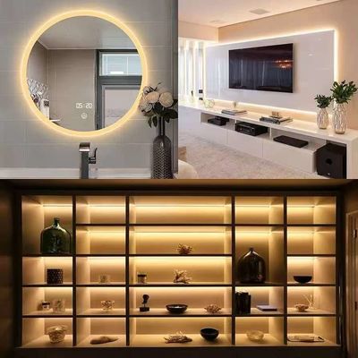 柔軟なLEDストライプライト 600ユニット LED LEDストライプ 防水 12ボルト LEDライトストライプ パック 16.4ft/5m 休日ホームパーティ 室内外装飾 防水 白 1パック