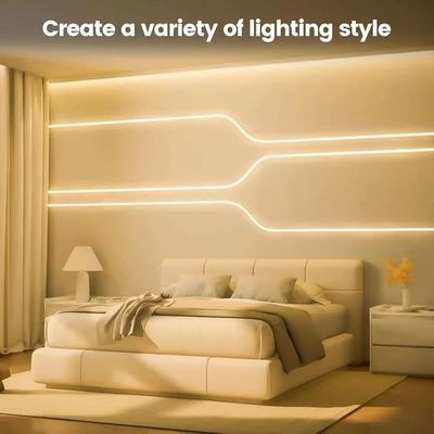 外部 防水 12/24V シリコン LED ライト ストリップ 家庭装飾用 ネオン LED ストリップ ライト 白 16.4ft/5m ネオン ライト ストリップ 12V シリコン 防水 柔軟 LED ネオン ロープ ライト 寝室 祭り用