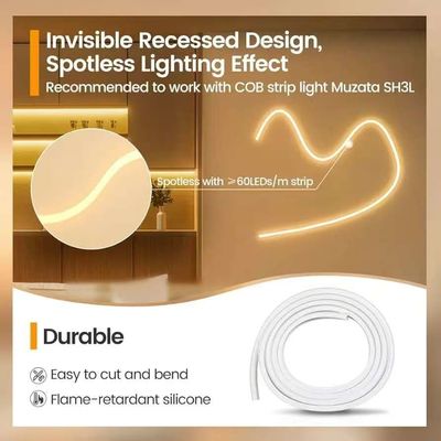 外部 防水 12/24V シリコン LED ライト ストリップ 家庭装飾用 ネオン LED ストリップ ライト 白 16.4ft/5m ネオン ライト ストリップ 12V シリコン 防水 柔軟 LED ネオン ロープ ライト 寝室 祭り用