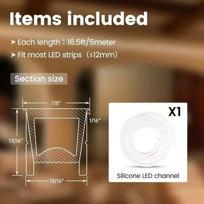 外部 防水 12/24V シリコン LED ライト ストリップ 家庭装飾用 ネオン LED ストリップ ライト 白 16.4ft/5m ネオン ライト ストリップ 12V シリコン 防水 柔軟 LED ネオン ロープ ライト 寝室 祭り用
