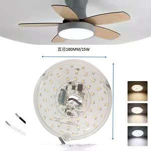 Dia100mm 丸PCBボード 12w 15w AC 110V 120V 230V 3.93' リモートライトキット 天井フラッシュライト 天井ファンライト 交換パネル PCB 15W 90 ディムブル