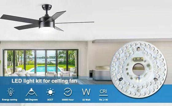 5CCT 18W/24W DIP スイッチ 天井照明扇風機 魔女パワー LED モジュール 120V 天井扇風機 パネル リトロフィットキット DOB モジュール