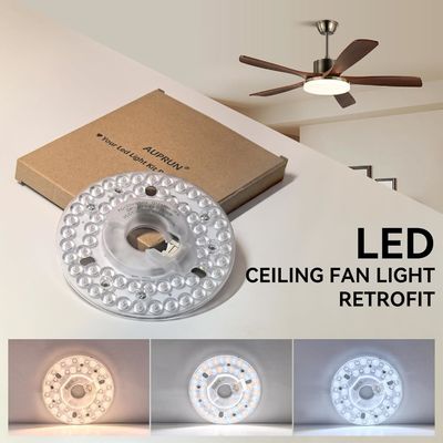 4.92 ユニバーサル 天井扇風機 LEDライト 天井扇風機 フラッシュマウント 天井照明, 18W 3CCT 3000K 4000K 6000K 1500LM CRI90 ハンプトンベイハーバーのブリーズハンターのための可調価格のソリューション
