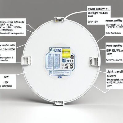 ERP ETL 認証済み 24W 丸型 LED パネルライト 可変色温度