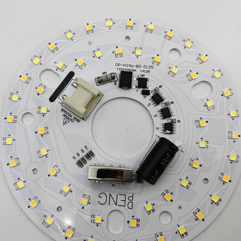 Dia125mm 4.9inch 24W LED 天井ファンライト リトロフィットキット 天井ライト交換キット 5CCT 3000K 3500K 4000K 5000K 6000K 調整可能 12W 18W 24W スイッチ, 2800LM 120V ETL 2 4ワット