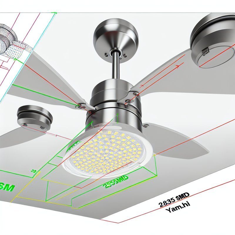 2835SMD LED 天井扇風機ライト交換 - アルミPCB, 3000K ホットホワイト