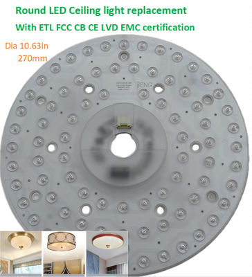 270mm 調節可能な丸 LED 天井ライト 交換 120v アルミ 証明書 FCC,ETL,CB,CE,LVD,EMC
