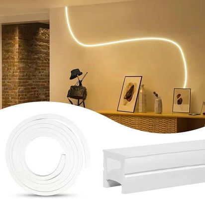 外部 防水 12/24V シリコン LED ライト ストリップ 家庭装飾用 ネオン LED ストリップ ライト 白 16.4ft/5m ネオン ライト ストリップ 12V シリコン 防水 柔軟 LED ネオン ロープ ライト 寝室 祭り用
